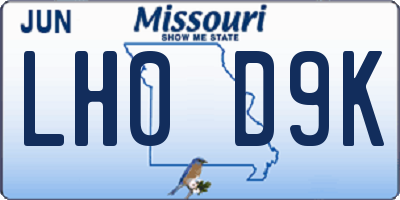 MO license plate LH0D9K
