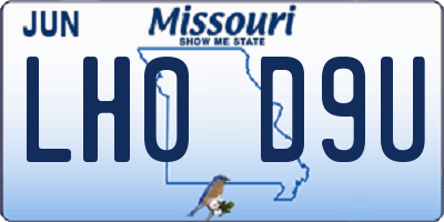 MO license plate LH0D9U