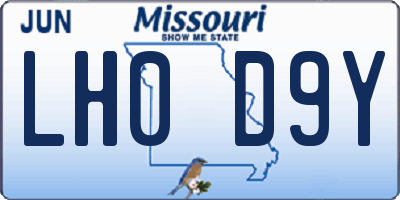 MO license plate LH0D9Y