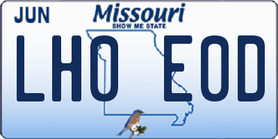 MO license plate LH0E0D