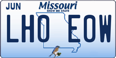MO license plate LH0E0W