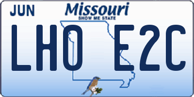 MO license plate LH0E2C
