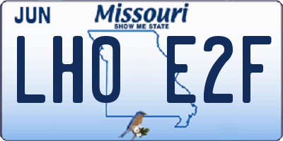 MO license plate LH0E2F