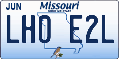 MO license plate LH0E2L