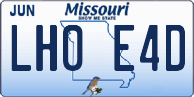 MO license plate LH0E4D