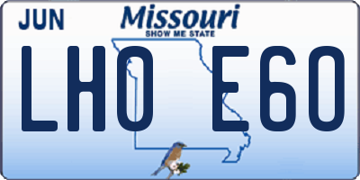 MO license plate LH0E6O