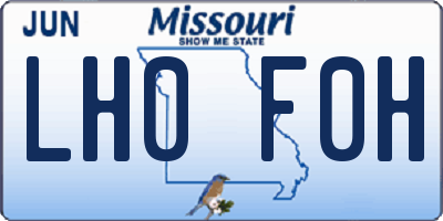 MO license plate LH0F0H