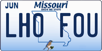 MO license plate LH0F0U