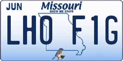 MO license plate LH0F1G
