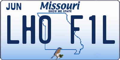 MO license plate LH0F1L