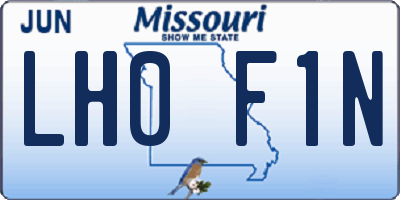 MO license plate LH0F1N
