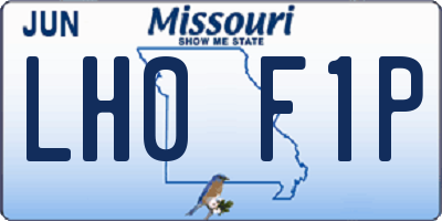 MO license plate LH0F1P