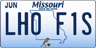 MO license plate LH0F1S