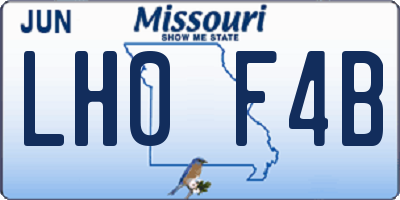 MO license plate LH0F4B