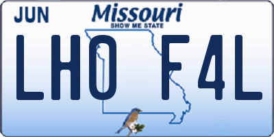 MO license plate LH0F4L