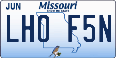 MO license plate LH0F5N