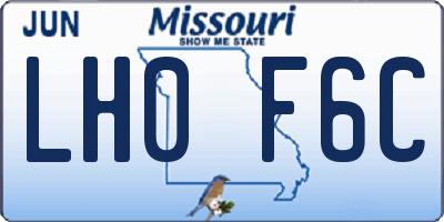 MO license plate LH0F6C