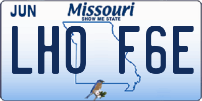 MO license plate LH0F6E