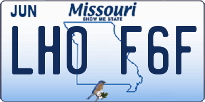 MO license plate LH0F6F