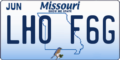 MO license plate LH0F6G