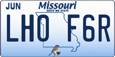 MO license plate LH0F6R