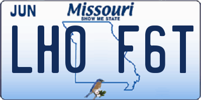 MO license plate LH0F6T