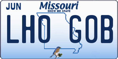 MO license plate LH0G0B