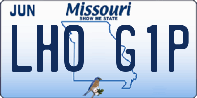 MO license plate LH0G1P