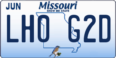 MO license plate LH0G2D