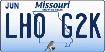 MO license plate LH0G2K