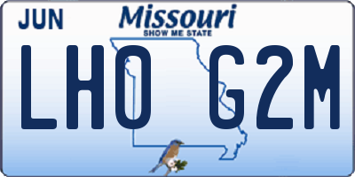 MO license plate LH0G2M