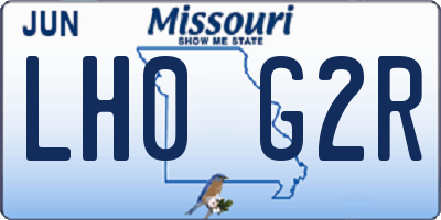 MO license plate LH0G2R