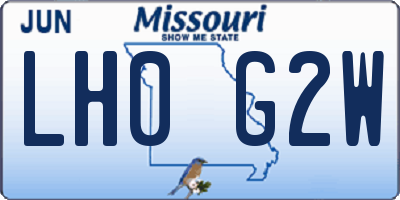 MO license plate LH0G2W