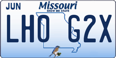 MO license plate LH0G2X