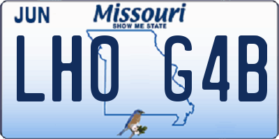 MO license plate LH0G4B