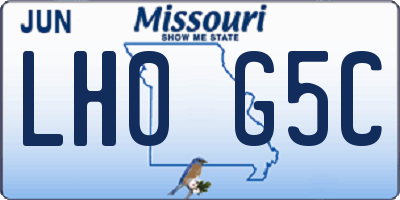 MO license plate LH0G5C
