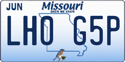 MO license plate LH0G5P