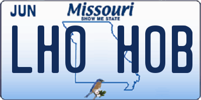 MO license plate LH0H0B