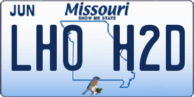 MO license plate LH0H2D