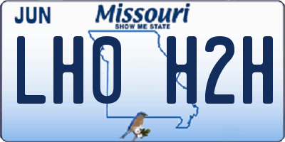 MO license plate LH0H2H