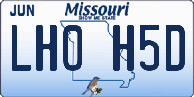 MO license plate LH0H5D