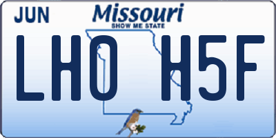 MO license plate LH0H5F
