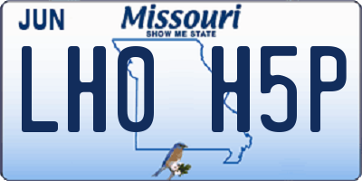 MO license plate LH0H5P