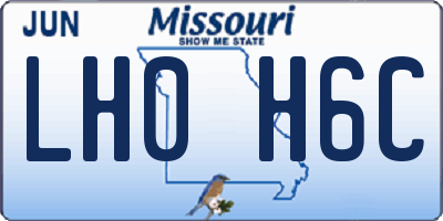 MO license plate LH0H6C