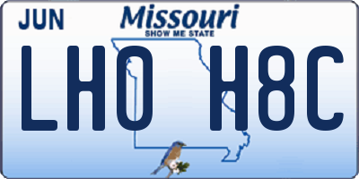 MO license plate LH0H8C