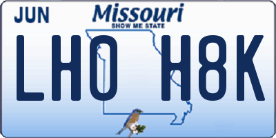 MO license plate LH0H8K