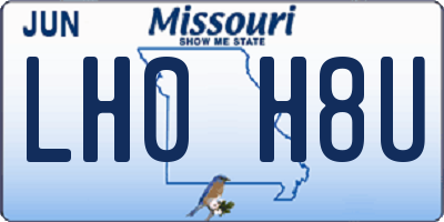 MO license plate LH0H8U