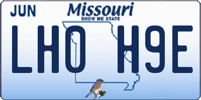MO license plate LH0H9E
