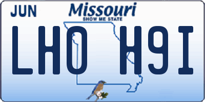 MO license plate LH0H9I