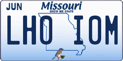 MO license plate LH0I0M